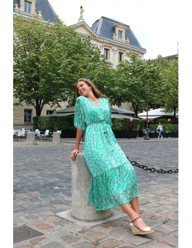 Robe longue Emmanuella Vert Les magasins à Paris