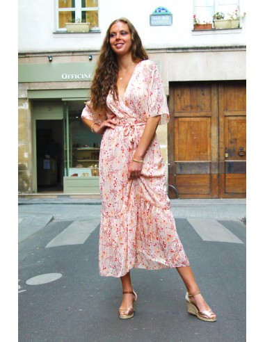 Robe longue Emmanuella Pêche l'achat 