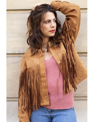 Veste à franges Inaya soldes